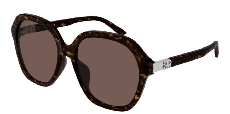 Balenciaga BB0184SA 002 Havana/Brown Butterfly Full-Rim Women's Sunglasses