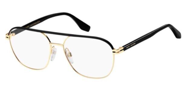 Marc Jacobs MARC-571 0RHL/00 Gold Black Oval Men's Eyeglasses