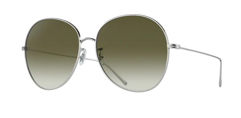 Oliver Peoples 0OV 1289S YSELA 50368E Silver/Olive Gradient Sunglasses
