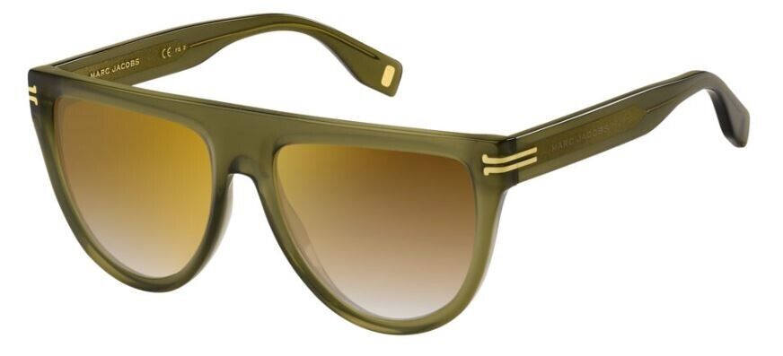 Marc Jacobs MJ-1069/S 04C3/LJ Olive/Brown Gold Gradient Oval Women's Sunglasses
