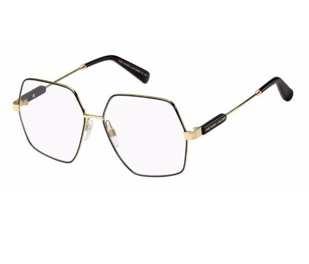 Marc Jacobs MARC-594 0RHL/00 Gold Black Geometric Women's Eyeglasses