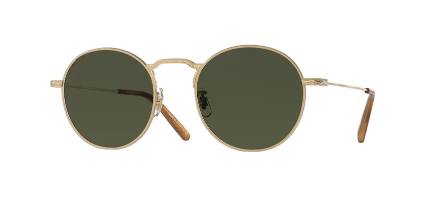 Oliver Peoples 0OV 1282ST WESLIE SUN 529252 Gold/Green Men Sunglasses