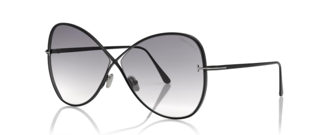 Tom Ford FT 0842 Nickie 01B Black/Gray Gradient Women's Sunglasses
