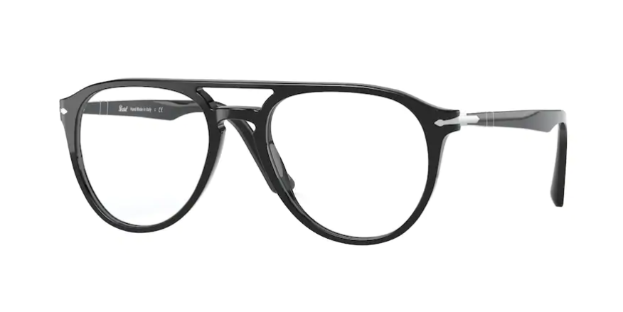 Persol 0PO 3160V 95 Black Pilot Plastic Men's Eyeglasses