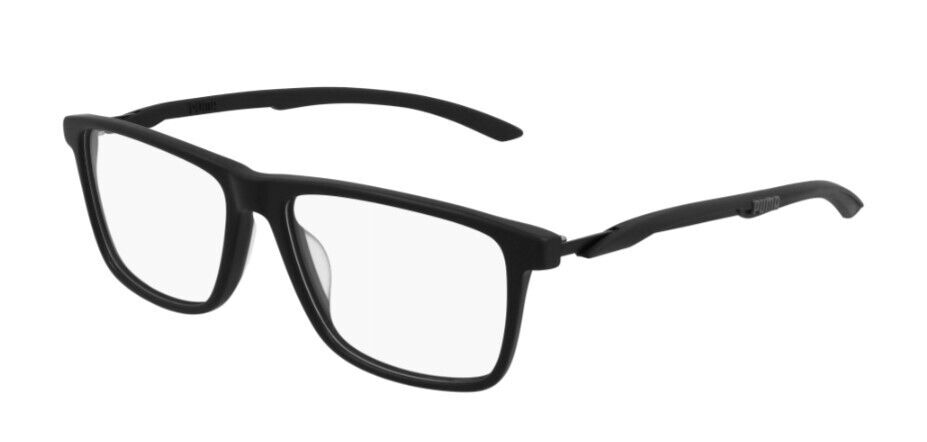 Puma PU0337O 001 Black-Black Rectangular Full-Rim Unisex  Eyeglasses