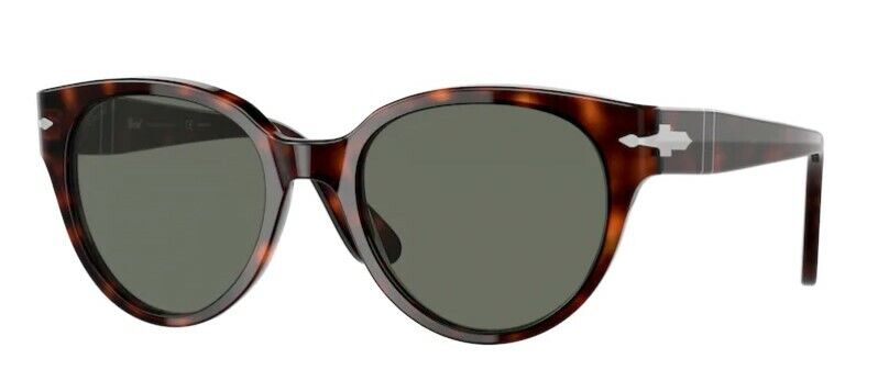 Persol 0PO3287S 24/58 Havana/ Green Polarized Women's Sunglasses