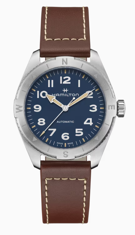 Khaki Field Expedition Auto Blue Dial Compass Design Men's Watch  H70315540