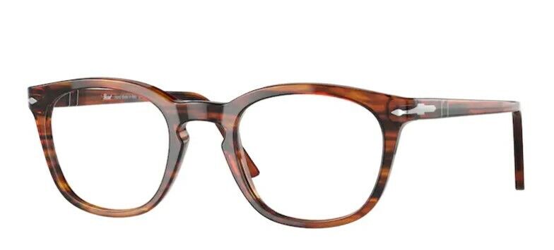 Persol 0PO3258V 1157 Striped Brown Havana/ Silver Unisex Eyeglasses