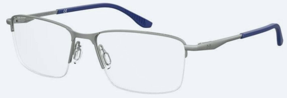 Under Armour Ua 5039/G 09T9/00 Ruthenium Blue Rectangle Metal Unisex Eyeglasses