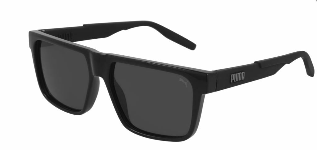 Puma PU 0315S 001 Black/Black Square Unisex Sunglasses