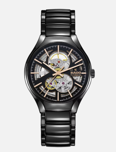 Rado True Round Automatic Open Heart High Tech Ceramic Men's Watch R27100162
