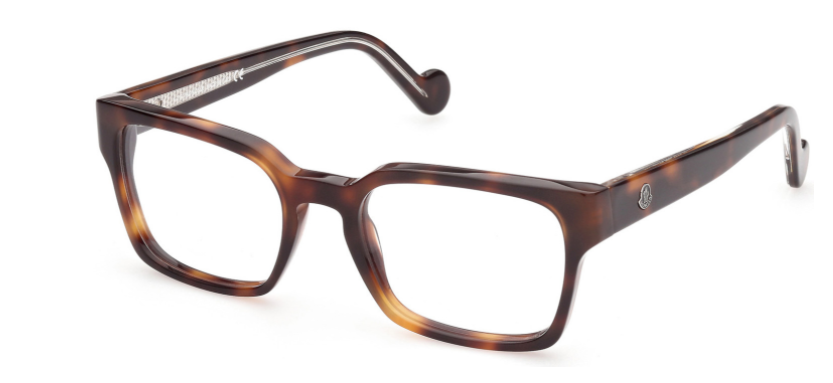 Moncler ML 5085 056 Havana Rectangular Men's Eyeglasses