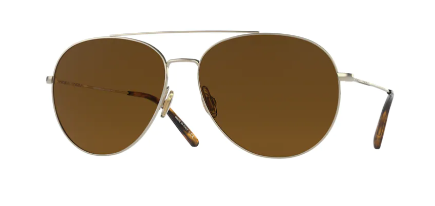 Oliver Peoples 0OV 1286S AIRDALE Soft Gold/Brown Polarized Sunglasses