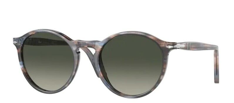 Persol 0PO3285S 115571 Striped Blue/ Grey Gradient Round Unisex Sunglasses