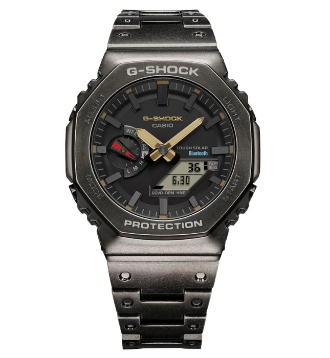 Casio G-Shock  BlackDial Full Metal Ion Plated With BagMen's Watch GM-B2100VF-1A