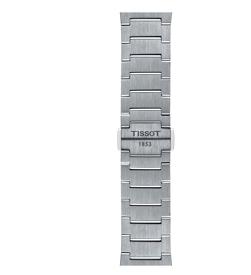 Tissot PRX Powermatic 80 Steel and 18K Gold Bezel Stainless Steel Case Graded Blue-Black Dial Grey Strap Men's Watch T9314074104100