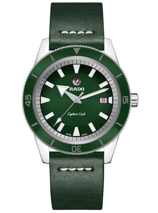 Rado Captain Cook Automatic 42mm Green Dial With Two Additional Straps Men's Watch R32505318
